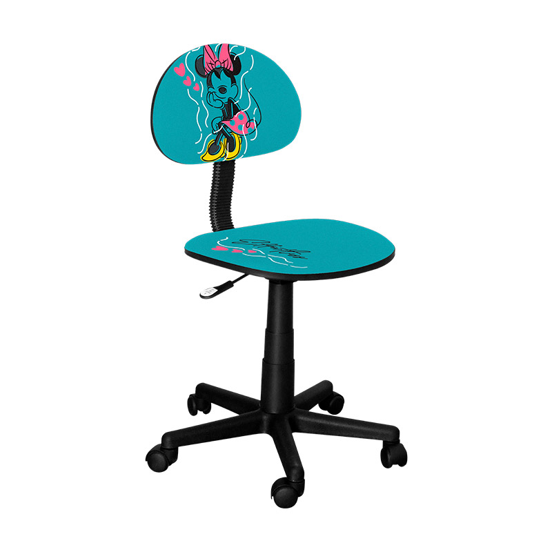 Silla de escritorio Xtech Minnie Mouse XTF-DC001MM ajustable aguamarina