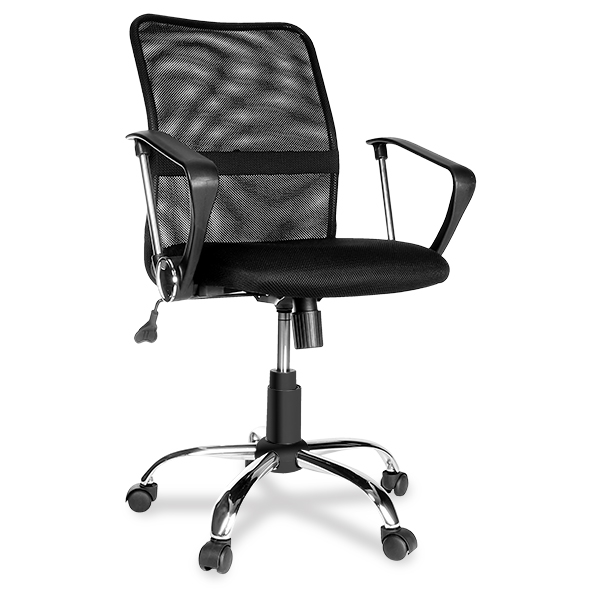Silla de escritorio Xtech Verona XTF-MC117 de malla negra