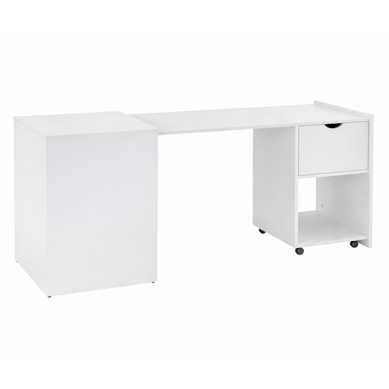 Escritorio plegable Xtech XTF-CD210 convertible en gabinete blanco