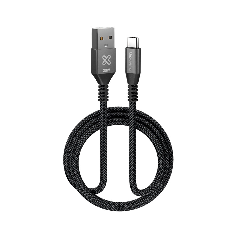 Cable USB-A a USB-C Klip Xtreme PowerGo 050 KAC-050-3FT 30 W 1 m negro