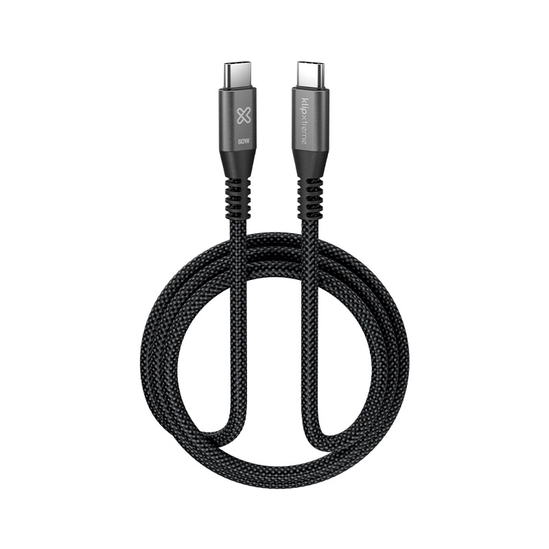 Cable USB-C a USB-C Klip Xtreme PowerGo 250 KAC-250-3FT 60 W 1 m negro