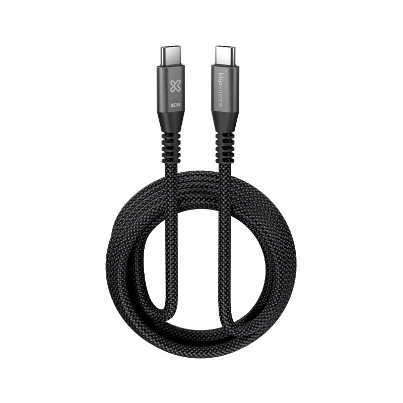 Cable USB-C a USB-C Klip Xtreme PowerGo 550 KAC-550-10FT 100 W 3 m negro