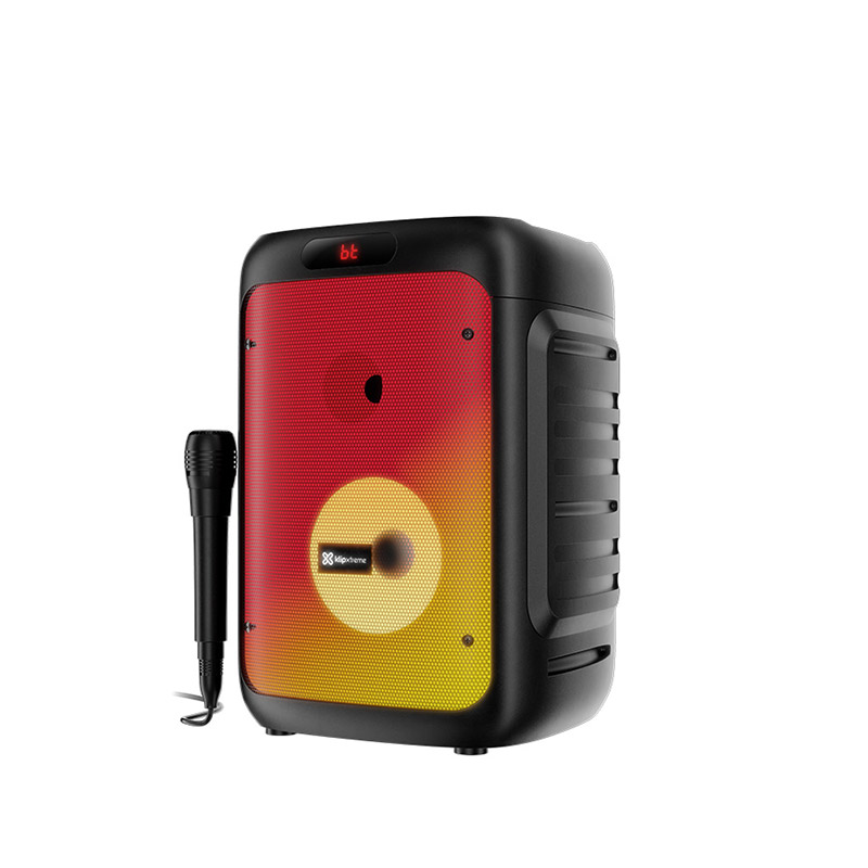 Parlante para karaoke Klip Xtreme BoomFire X KLS-652 100 W RMS de 8 pulgadas con micrófono - Negro