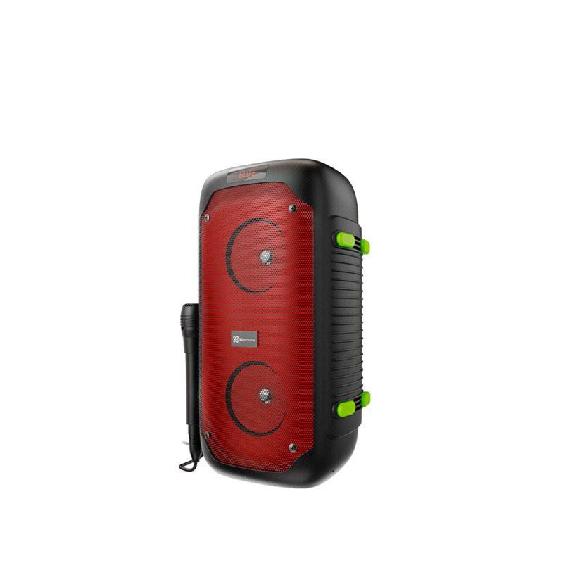 Parlante para karaoke Klip Xtreme BoomFire KLS-100 80 W RMS con micrófono y luces LED - Negro