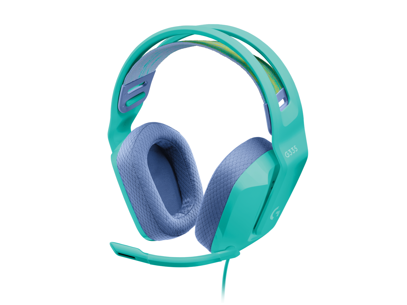 Audífonos Gamer Logitech G335 3,5 mm Menta por mayor