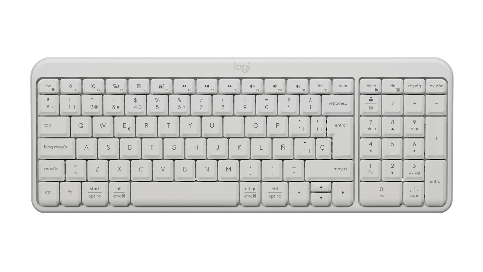 Teclado Bluetooth Logitech K250 español blanco crudo por mayor
