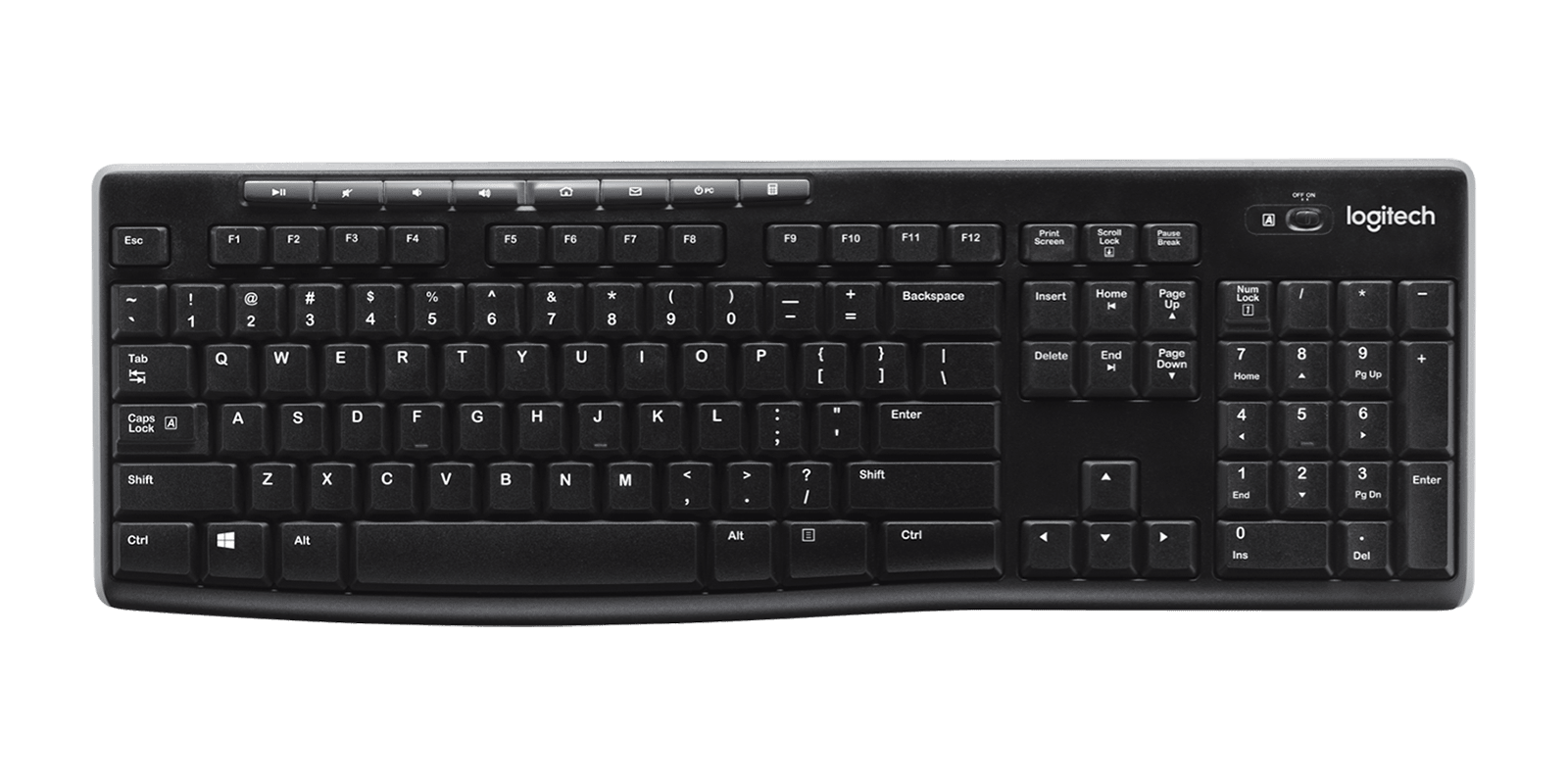 Teclado inalámbrico Logitech K270 Unifying español negro por mayor