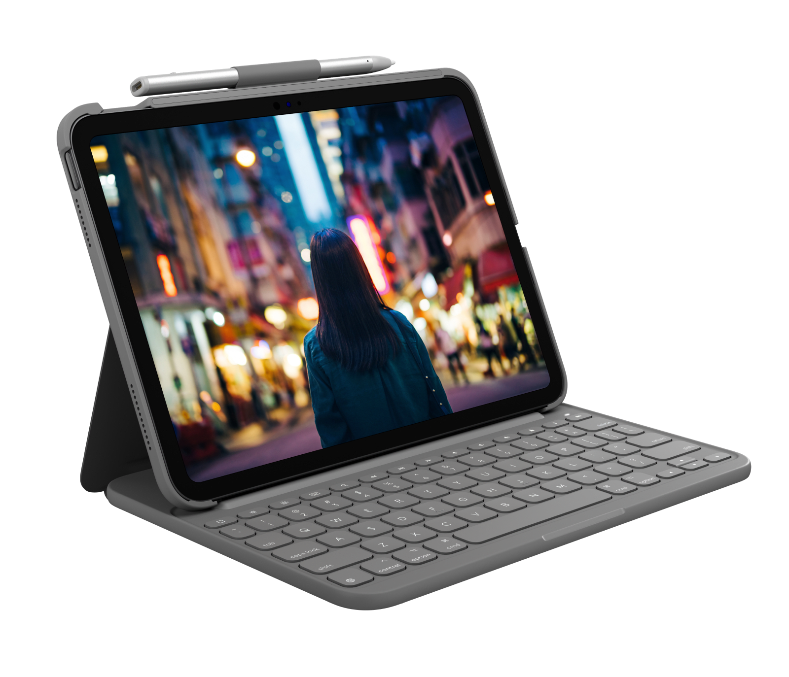 Funda con teclado Logitech Slim Folio para iPad 10.ª generación gris por mayor