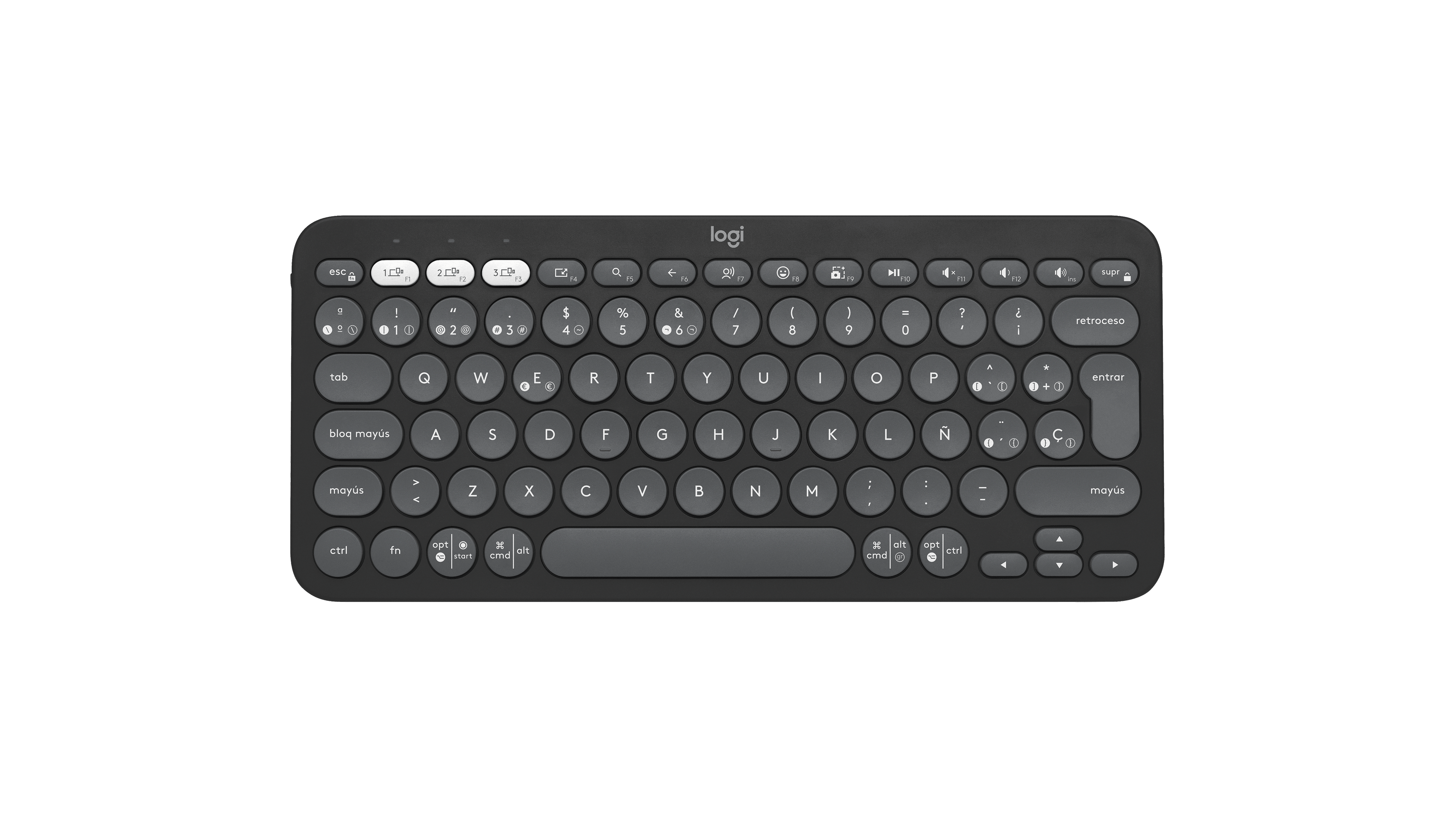 Teclado Logitech Pebble Keys 2 K380s Bluetooth español grafito por mayor