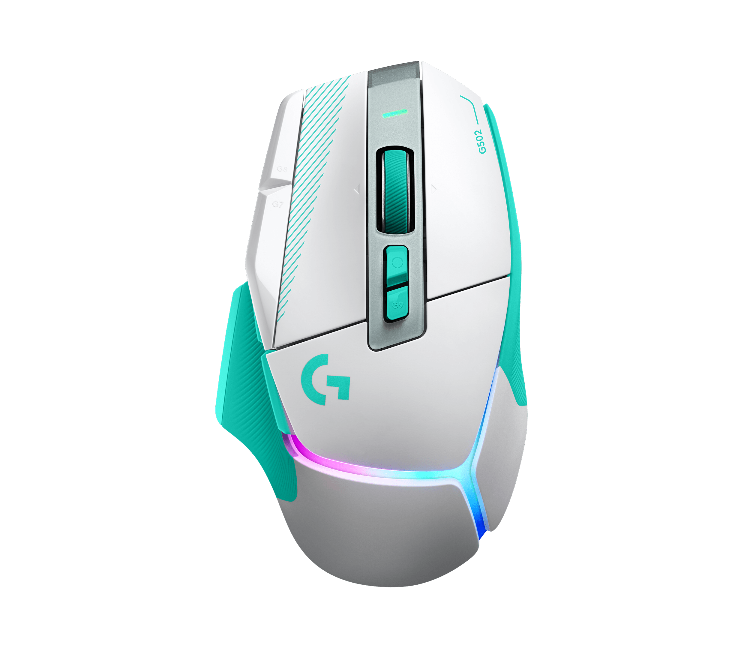 Mouse gamer inalámbrico RGB Logitech G502 X PLUS blanco/menta por mayor