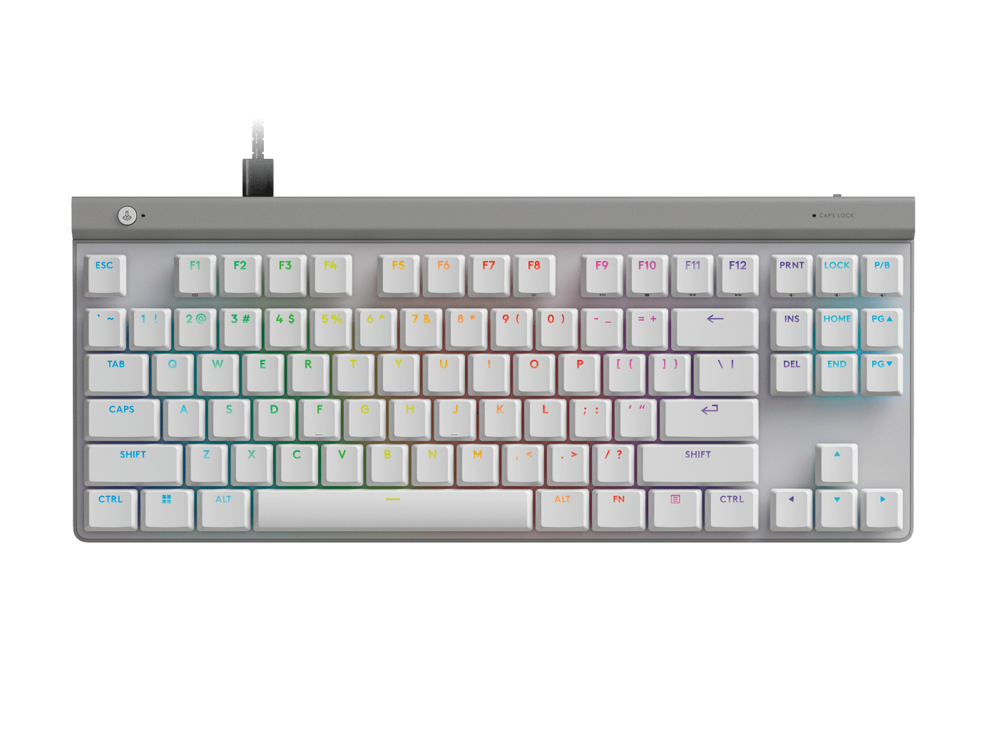 Teclado mecánico Logitech G515 TKL USB táctil inglés blanco por mayor