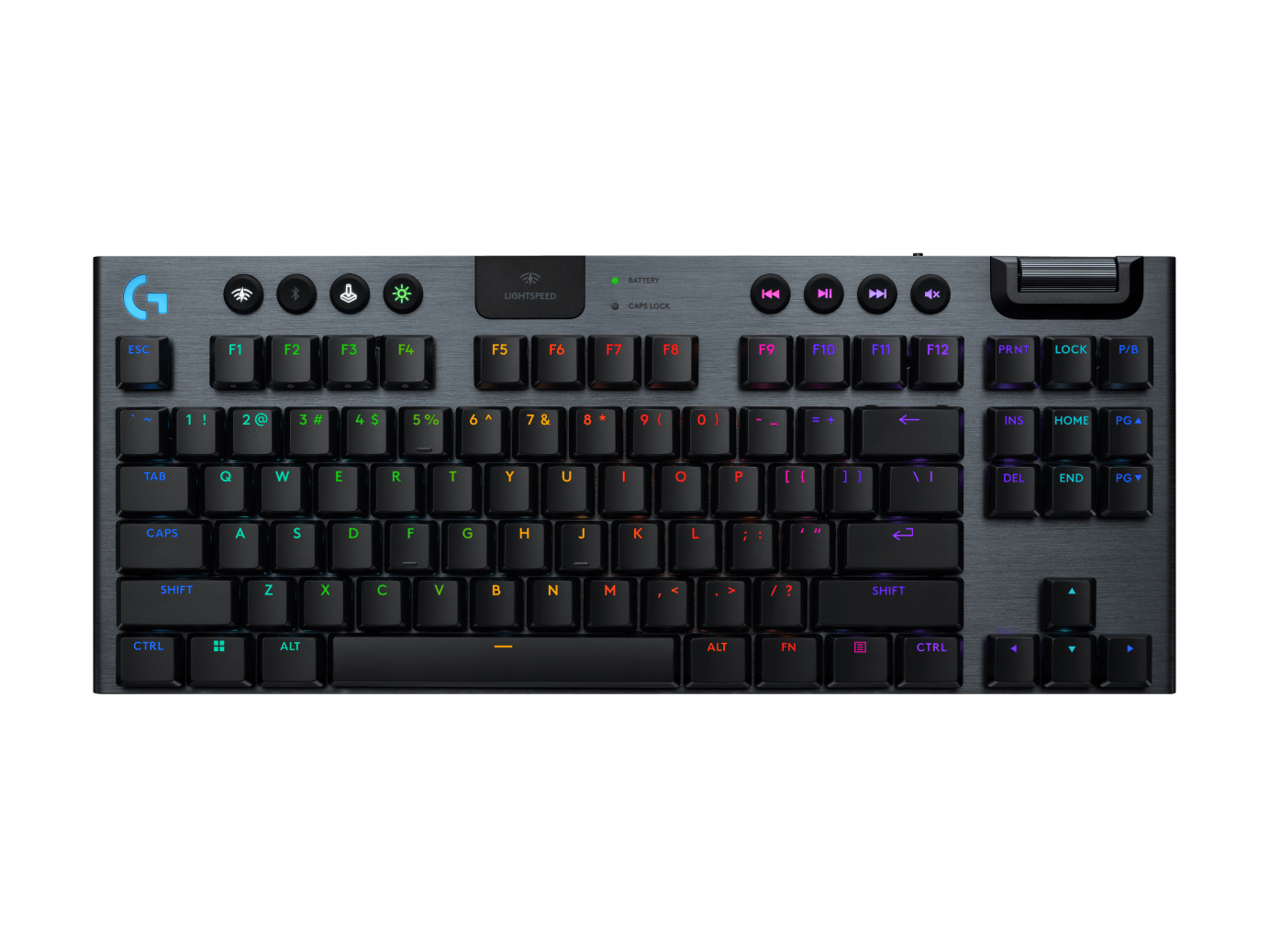 Teclado mecánico Logitech G915 X LIGHTSPEED TKL táctil inglés negro por mayor