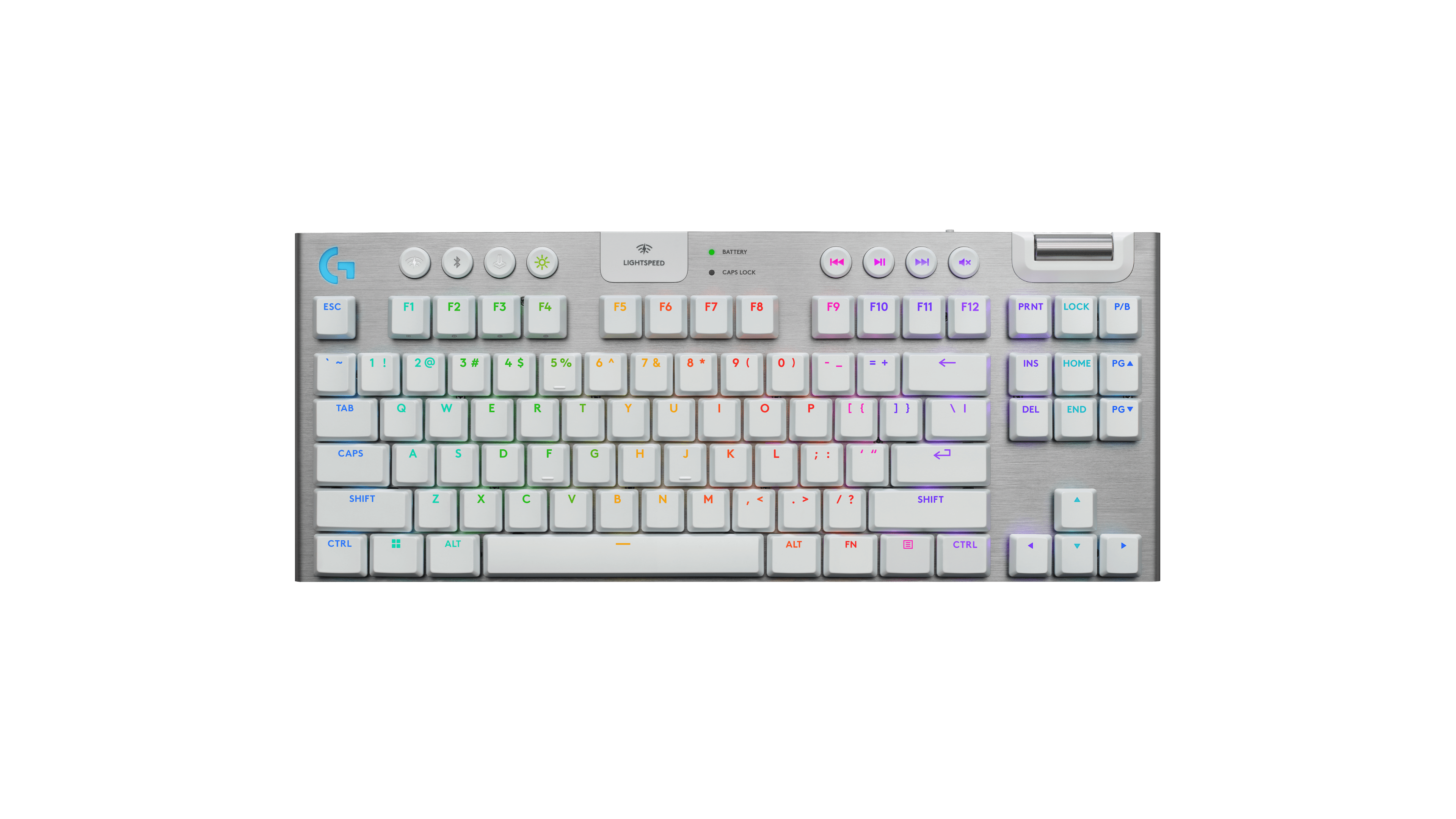 Teclado mecánico Logitech G915 X LIGHTSPEED TKL táctil inglés blanco por mayor
