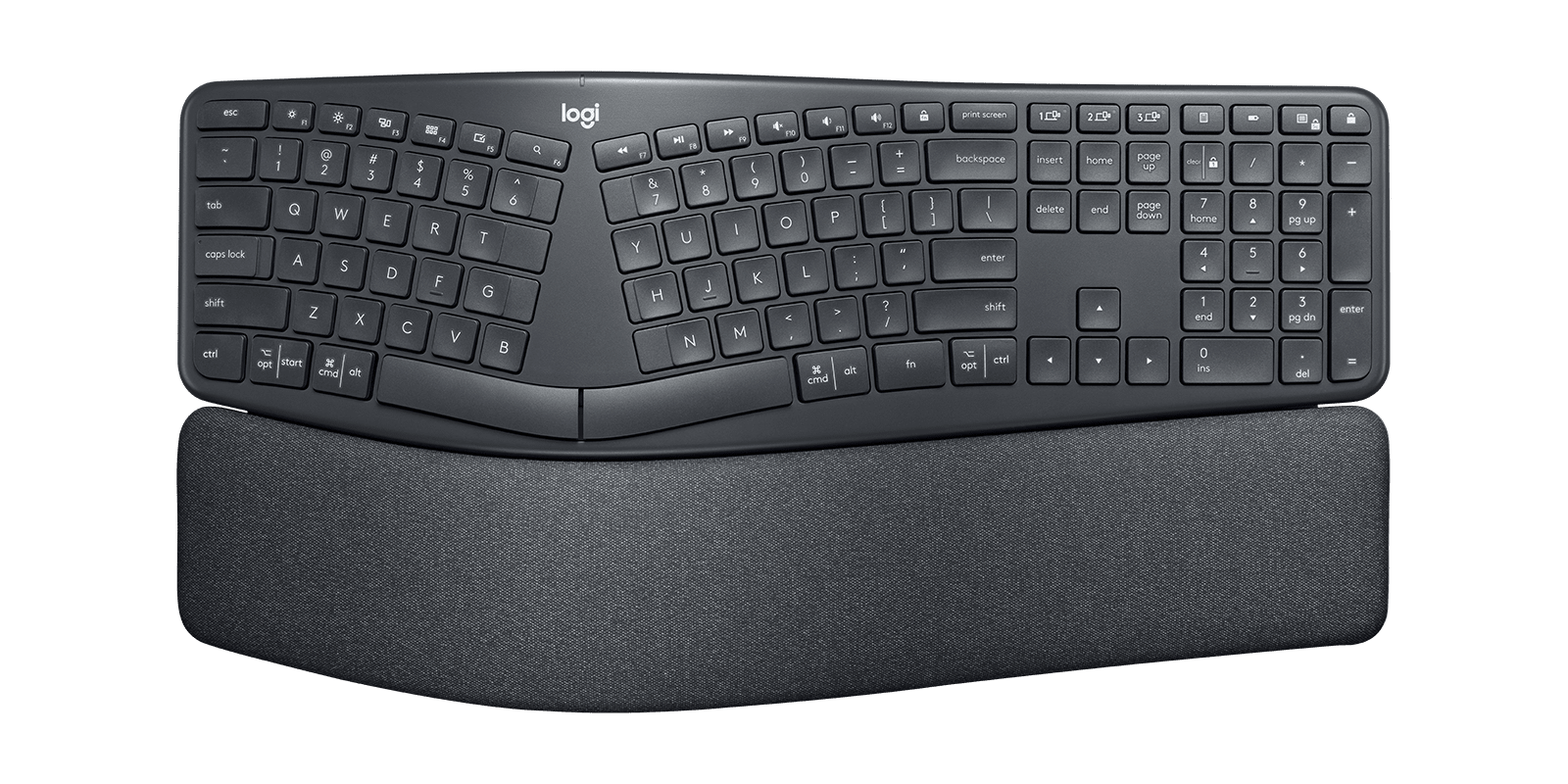 Teclado ergonómico Logitech ERGO K860 español grafito por mayor