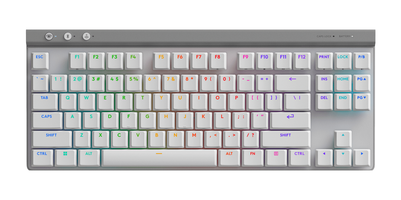 Teclado mecánico Logitech G515 LIGHTSPEED TKL táctil inglés blanco por mayor