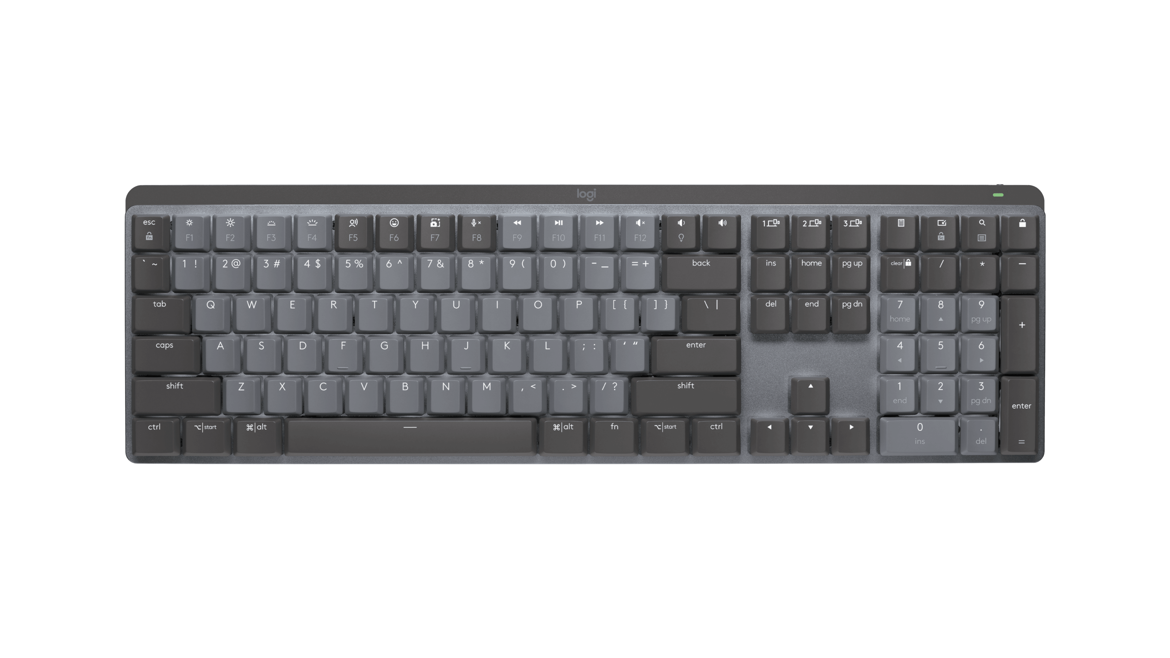 Teclado Logitech MX Mechanical táctil inalámbrico español grafito por mayor