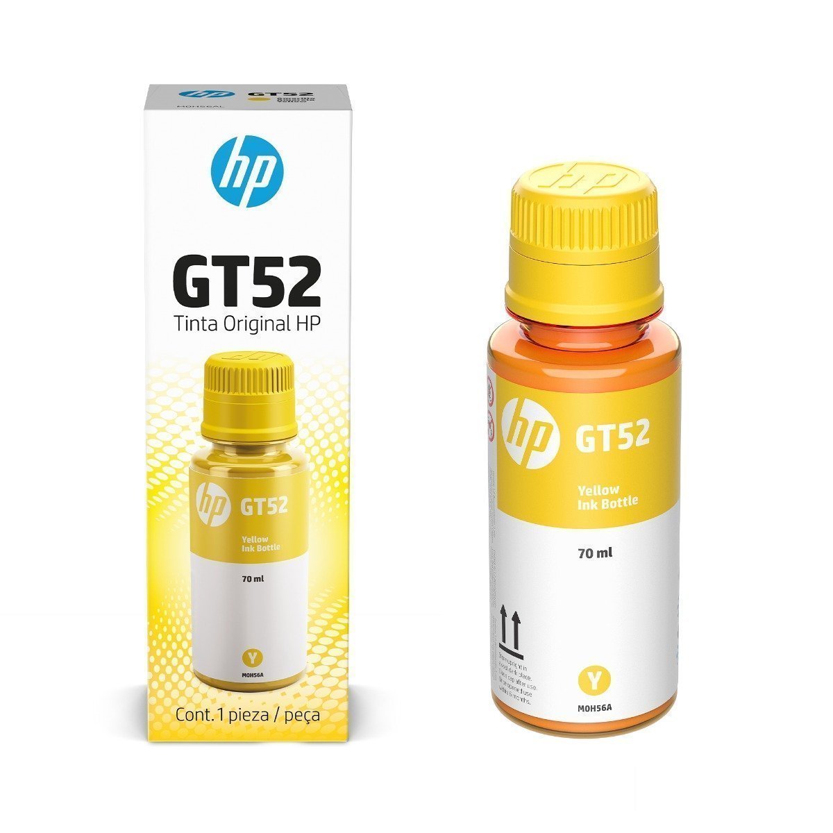 Botella de tinta original HP GT52 M0H56AL por mayor - Amarillo