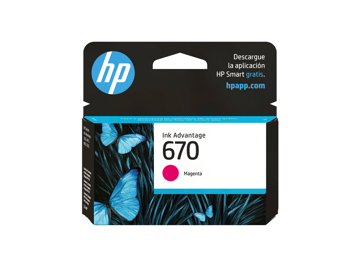Cartucho de tinta original HP 670 CZ115AL por mayor - Magenta