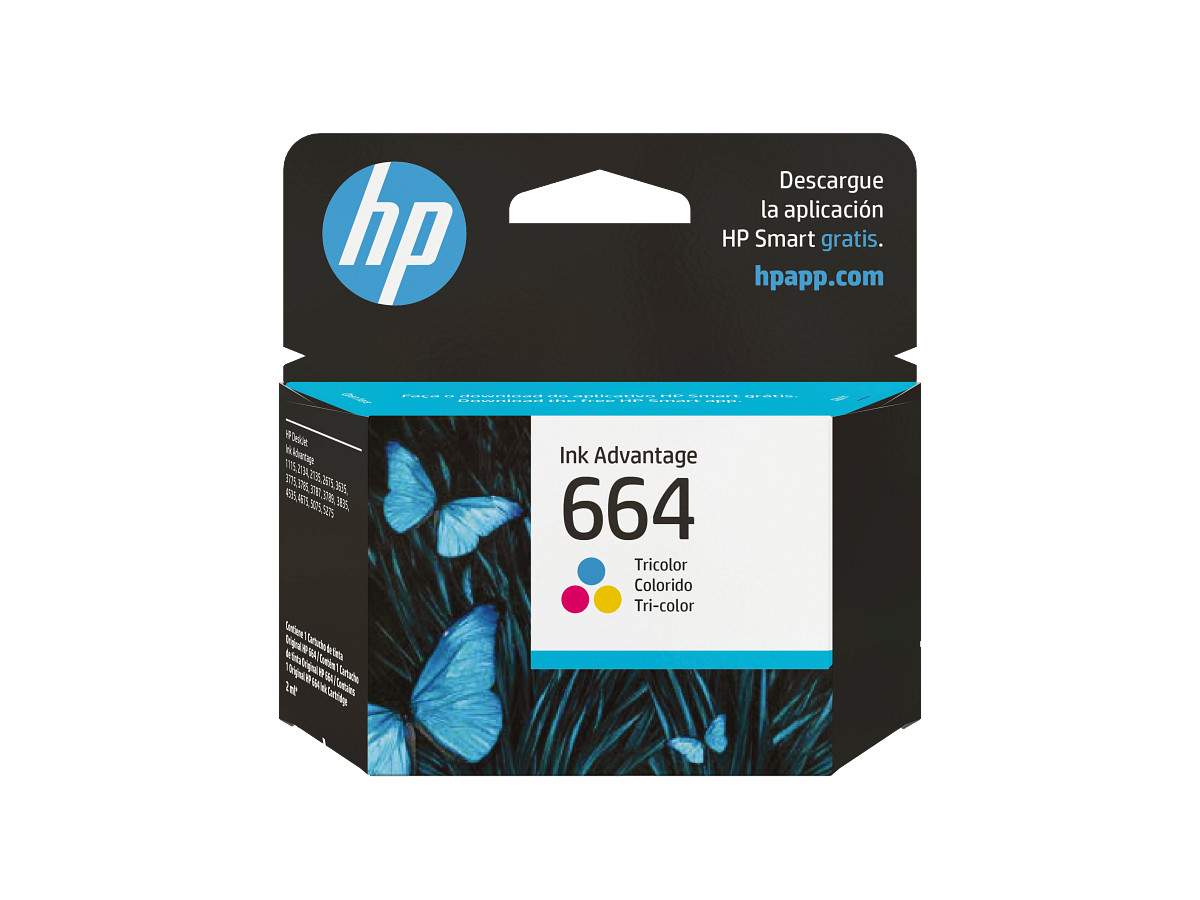 Cartucho de tinta original HP 664 F6V28AL por mayor - Tricolor
