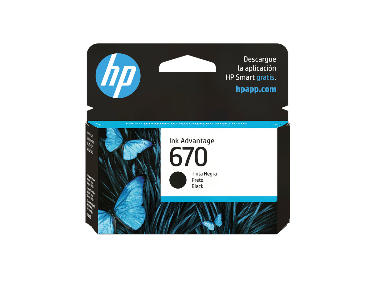 Cartucho de tinta original HP 670 CZ113AL por mayor - Negro