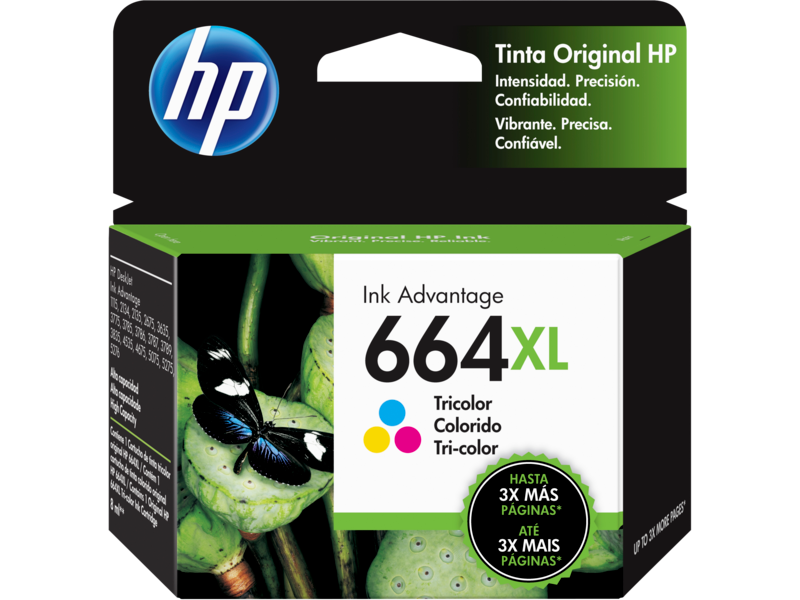 Cartucho de tinta original HP 664XL F6V30AL por mayor - Tricolor