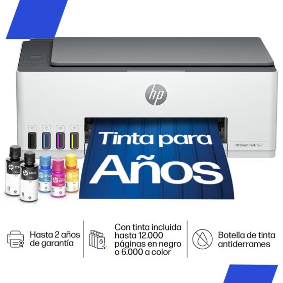 Impresora multifuncional HP Smart Tank 520 1F3W2A por mayor
