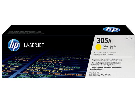 Tóner original HP 305A CE412A por mayor - Amarillo