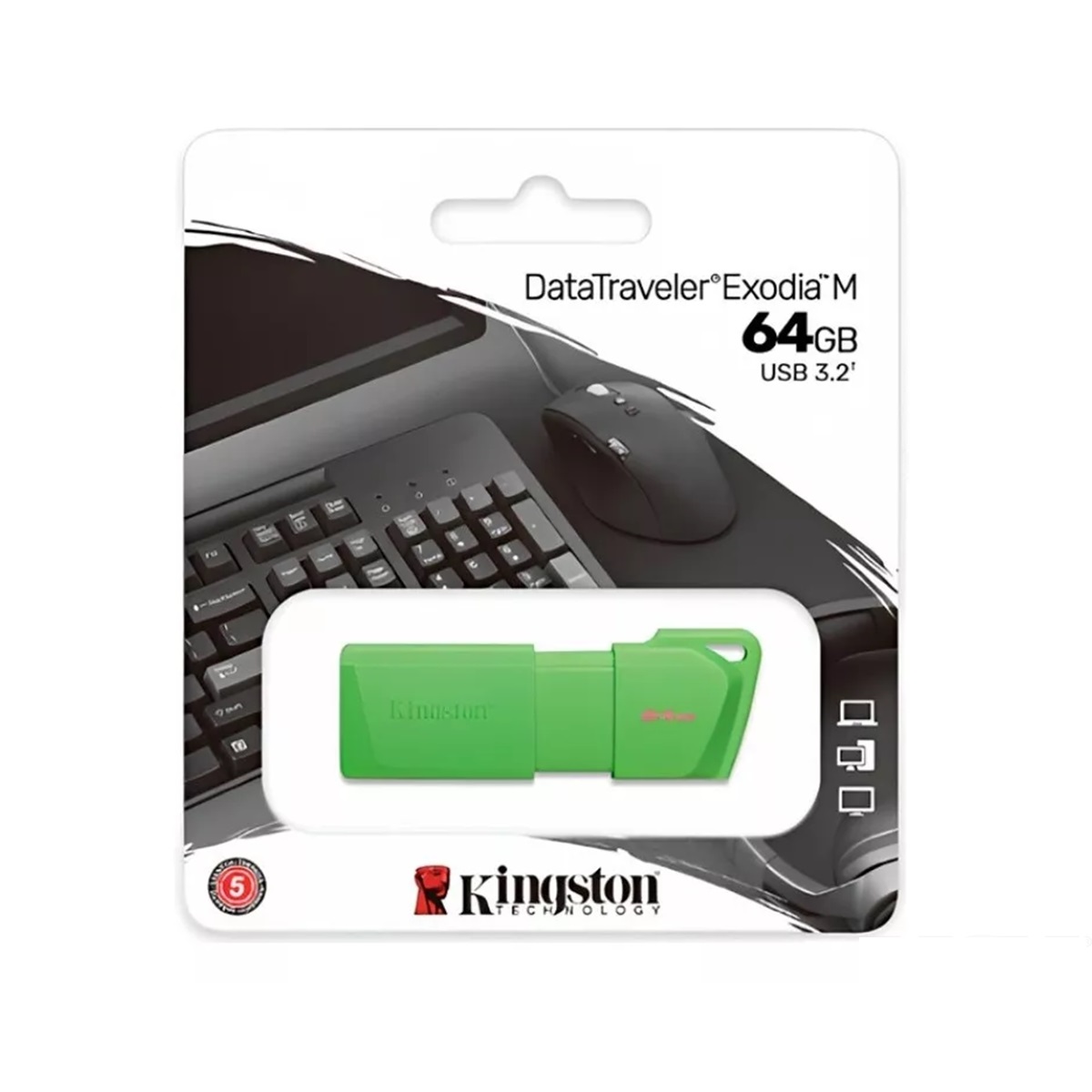 Pendrive DTXM 64 GB USB 3.2 Kingston Verde