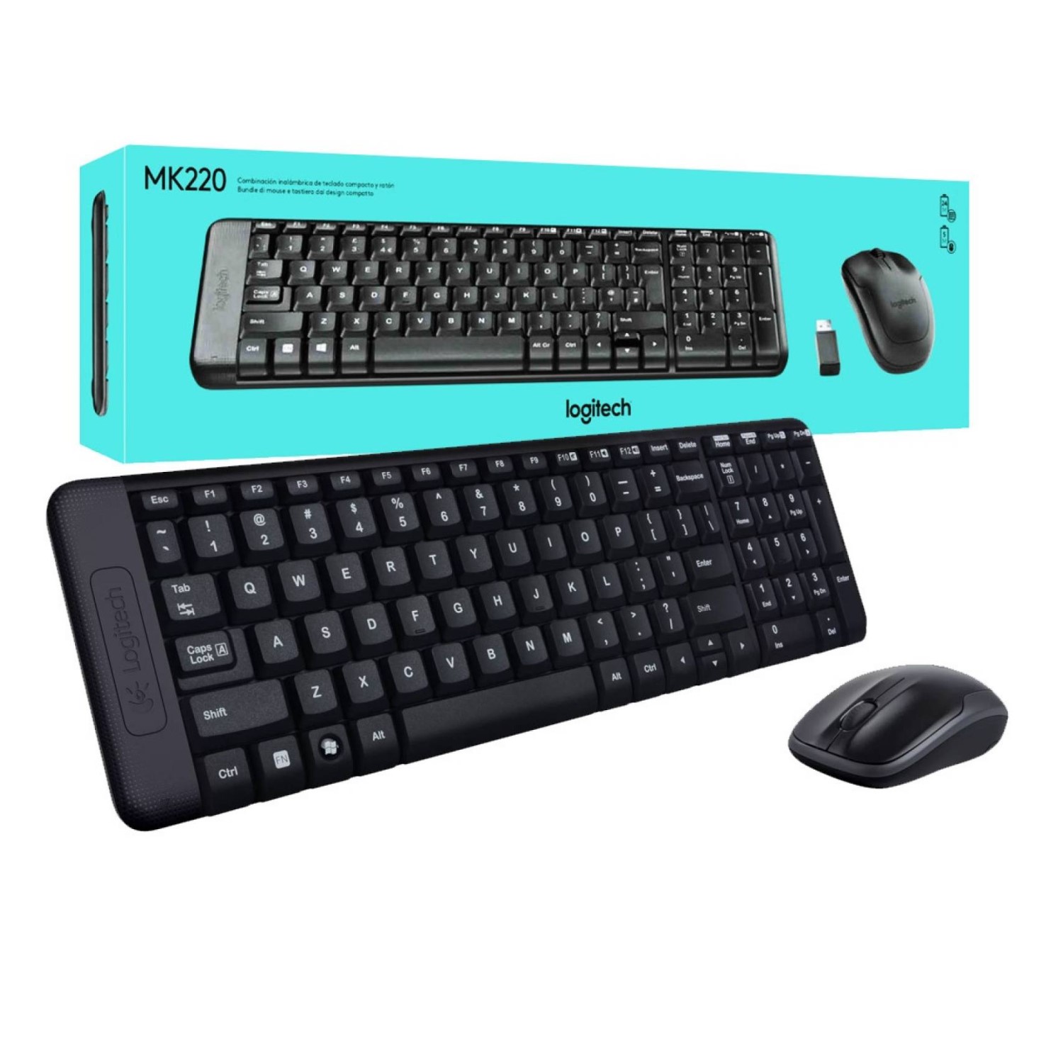Kit Teclado y Mouse Inalambrico Logitech MK220