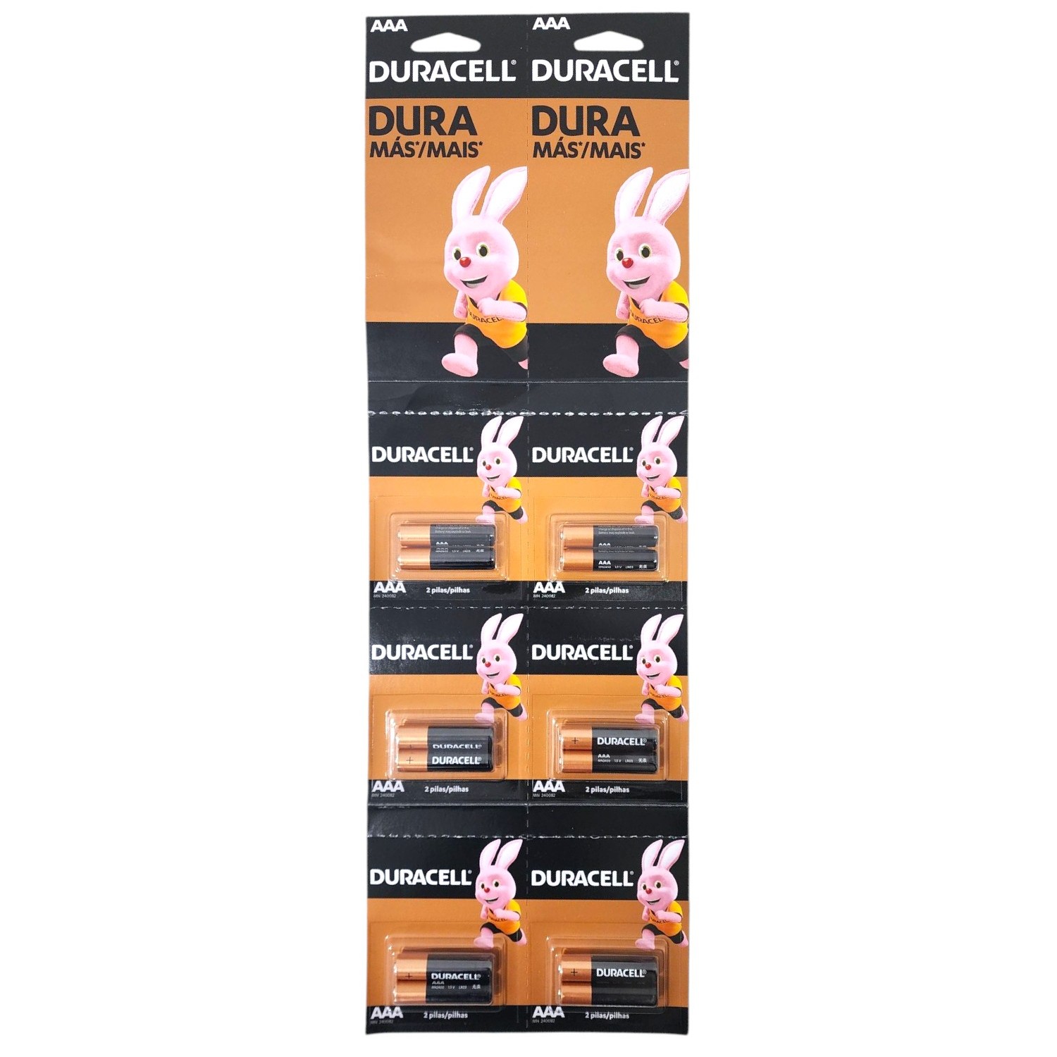 Pack 12 Pilas Duracell Aaa Triple A Alcalina Tira Por Mayor a Pedido