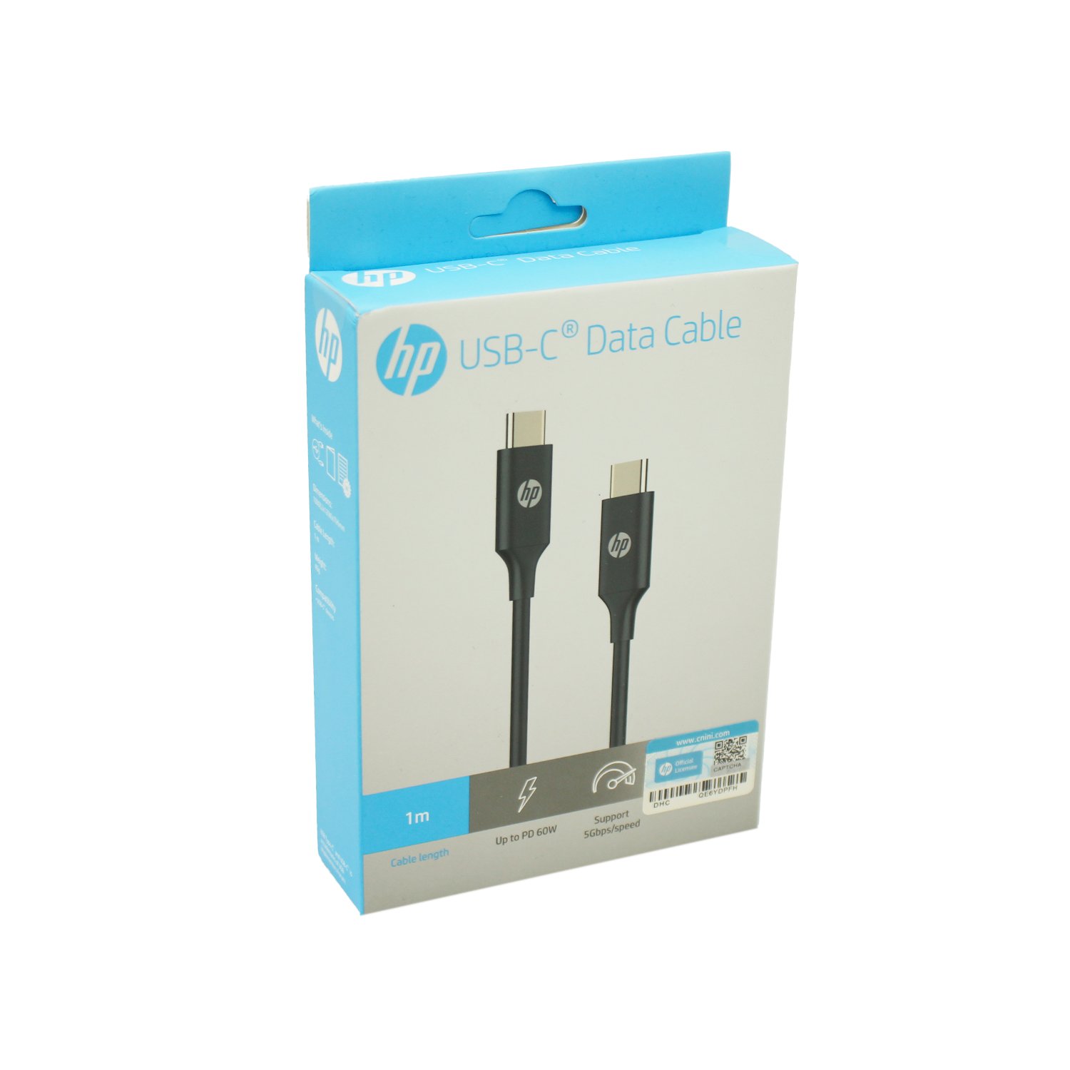 Cable USB-C a USB-C 60W 1 m HP 09-DHC-TC107-1MT