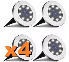 LAMPARA SOLAR PISO x 4 PCS