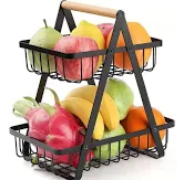 CANASTA PARA FRUTAS Y VERDURA DE 2 NIVELES