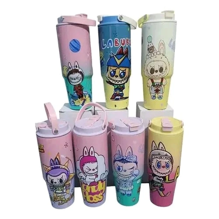 VASO MUG LABUBU TERMICO ACERO INOXIDABLE 900ML