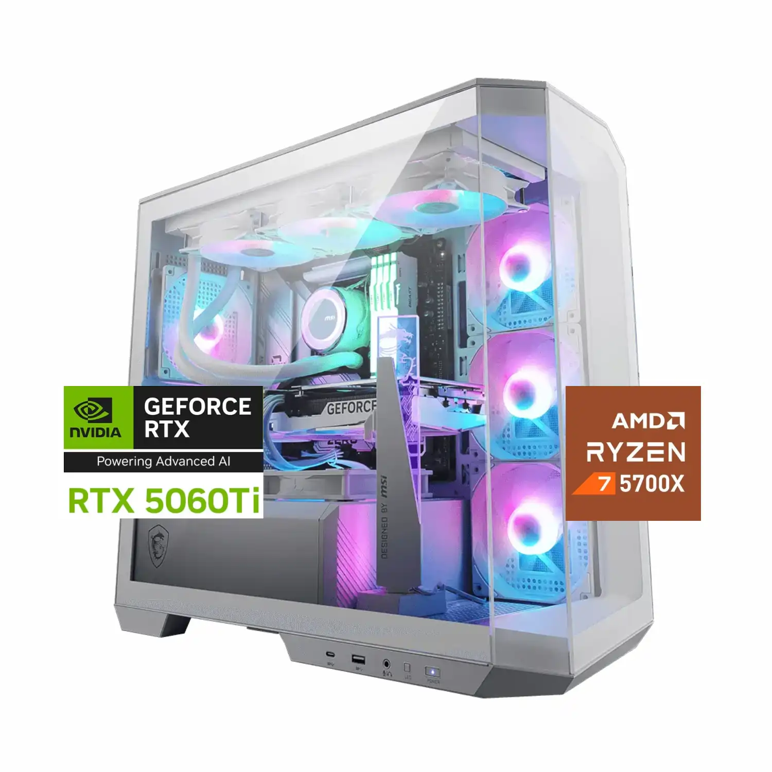 PC Gamer Inspire White RTX 5060 Ti