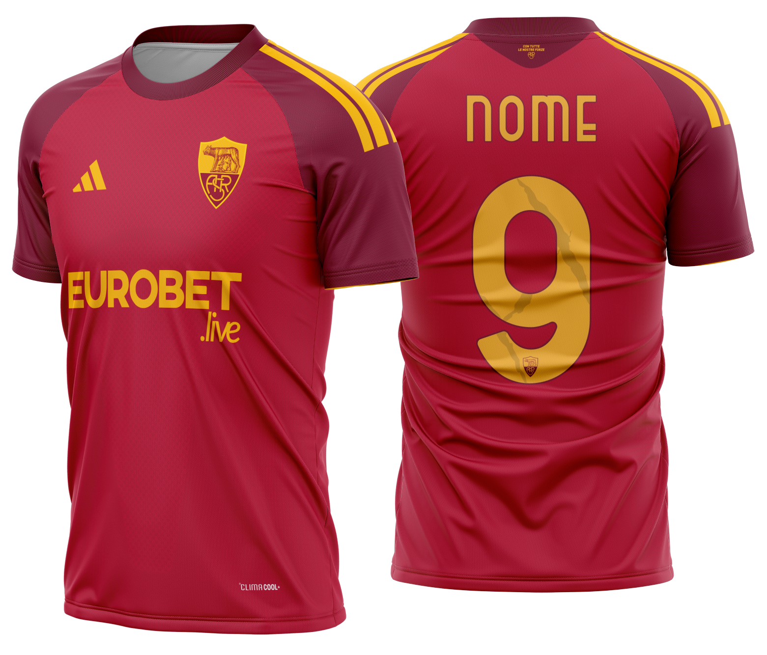 Arte vetor camisa As Roma Home 2026-2027