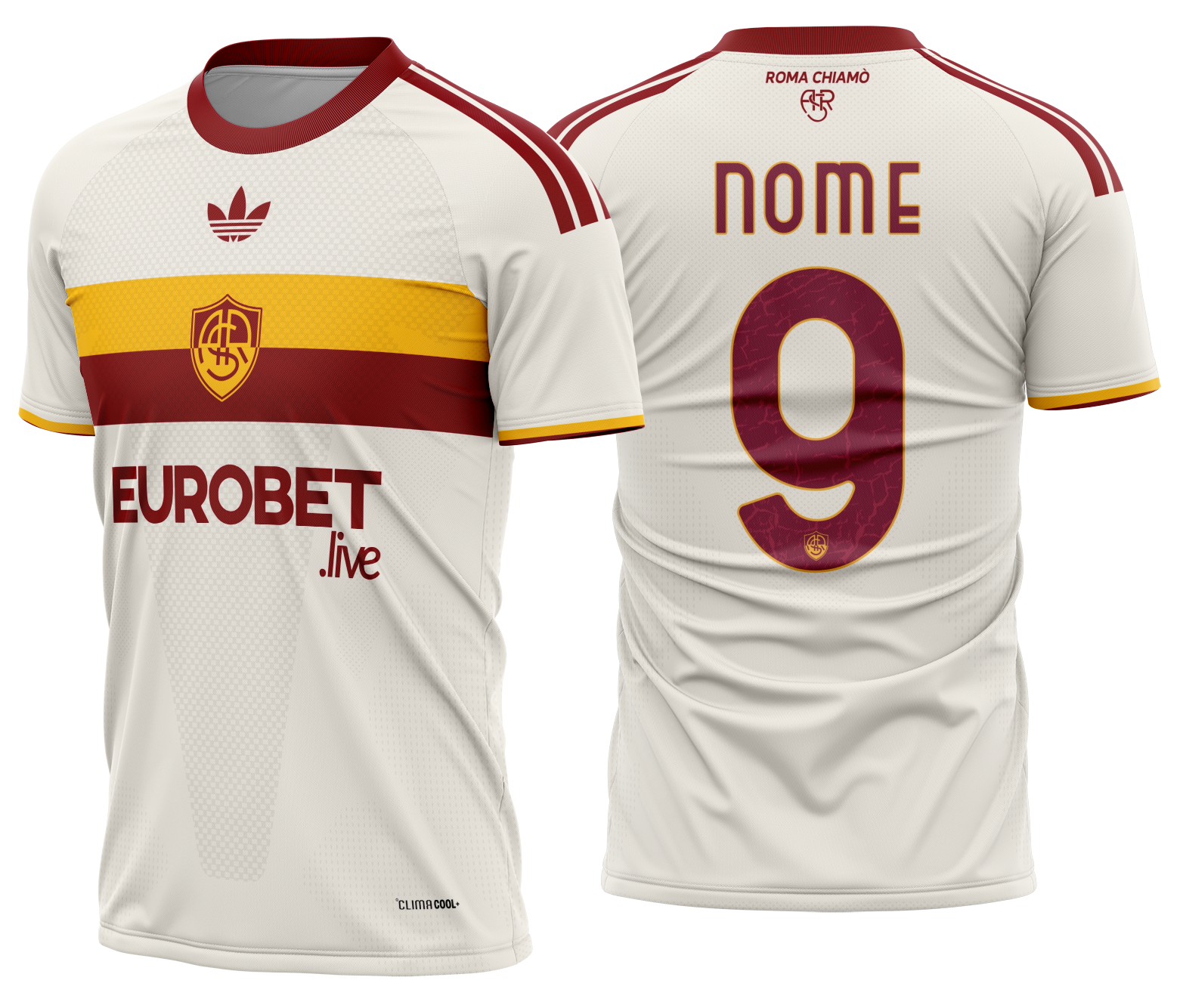 Arte Vetor Camisa As Roma Visita 2026-2027