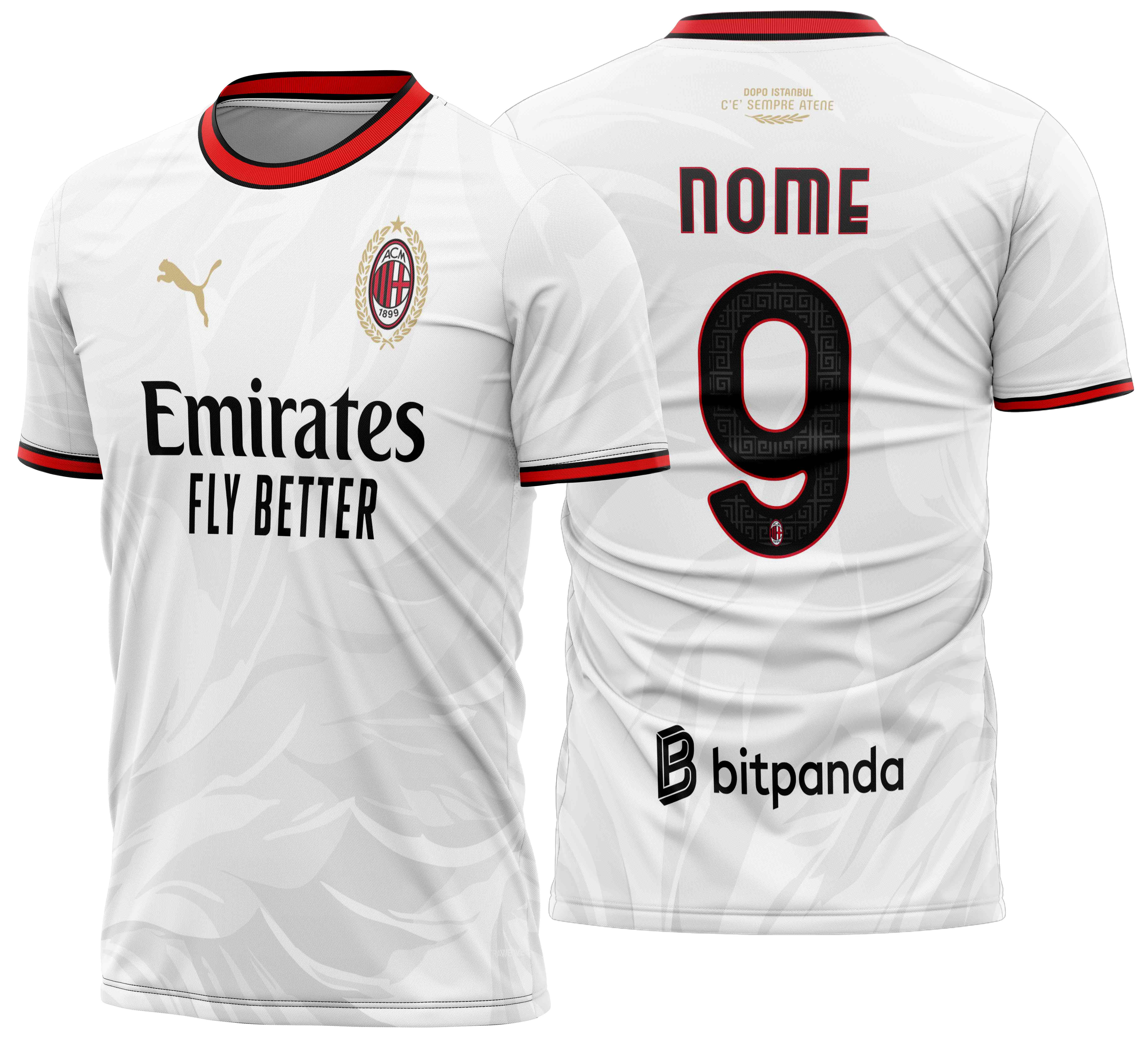 Arte Vetor Camisa AC Milan visita 2026-2027