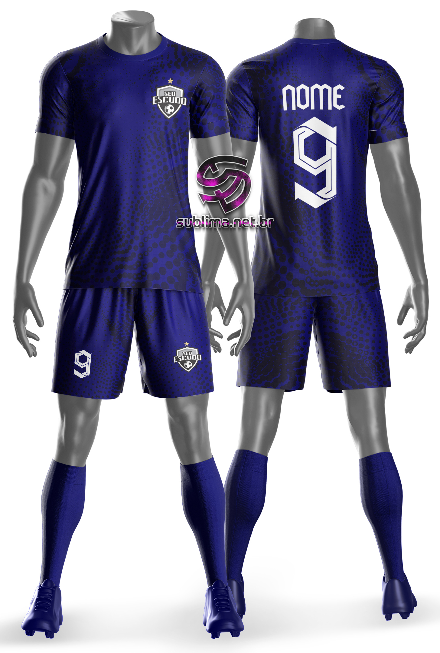 Arte vetor camisa Uniforme time amador Mod-1