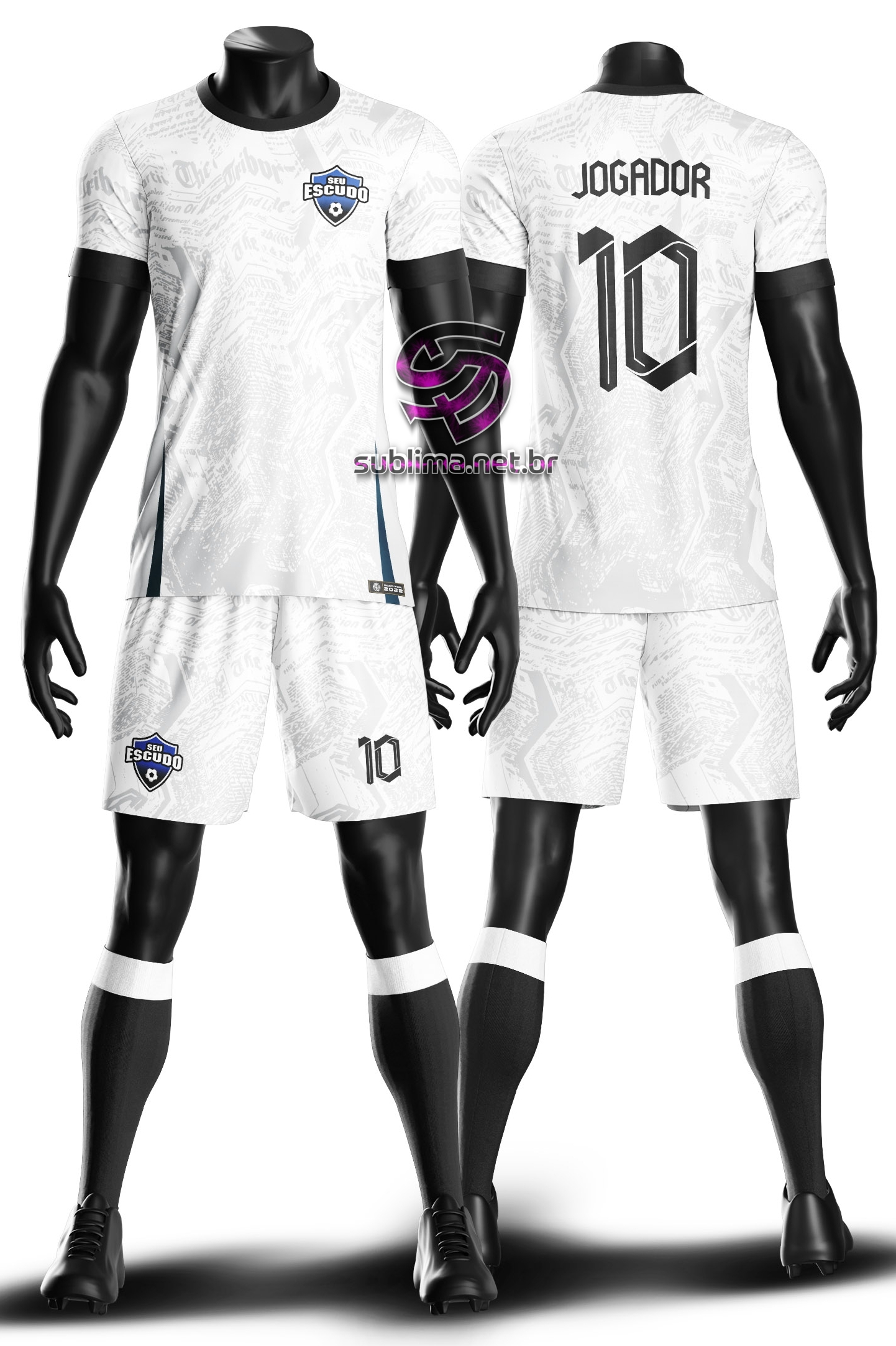 Arte vetor camisa Uniforme time amador Mod-7