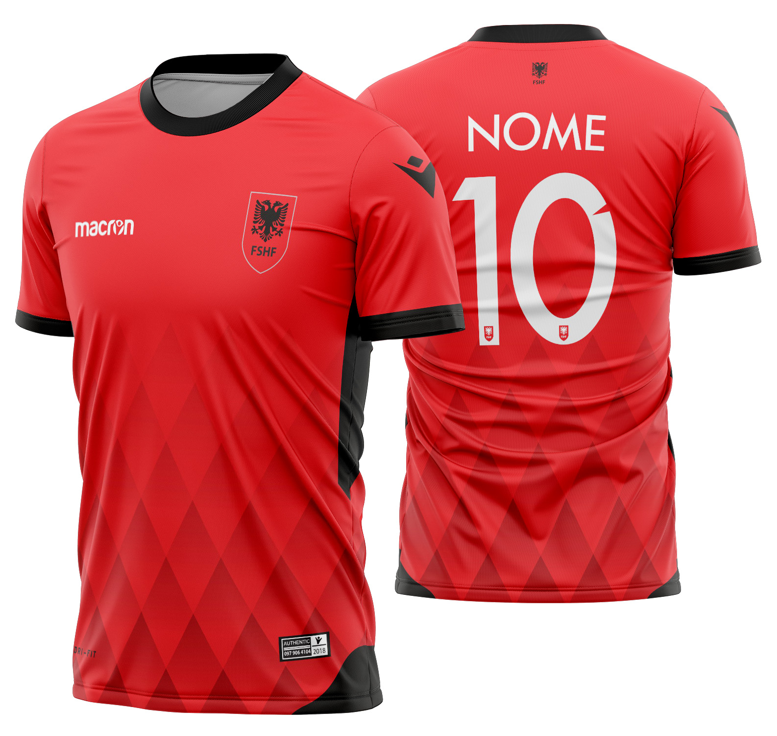 Arte vetor camisa Albânia Local 2017