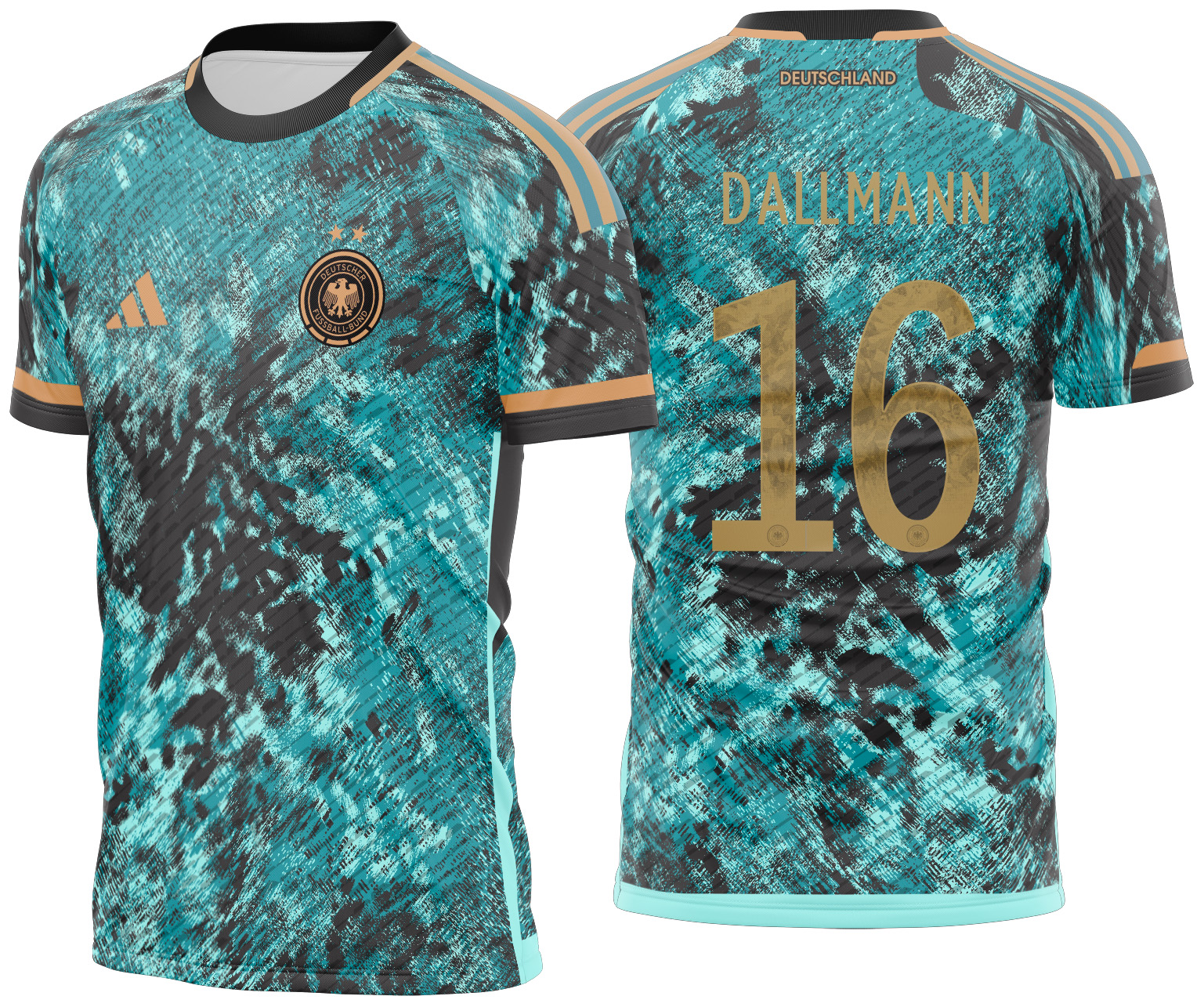 Arte vetor camisa Alemanha Feminino Visita 2023-24