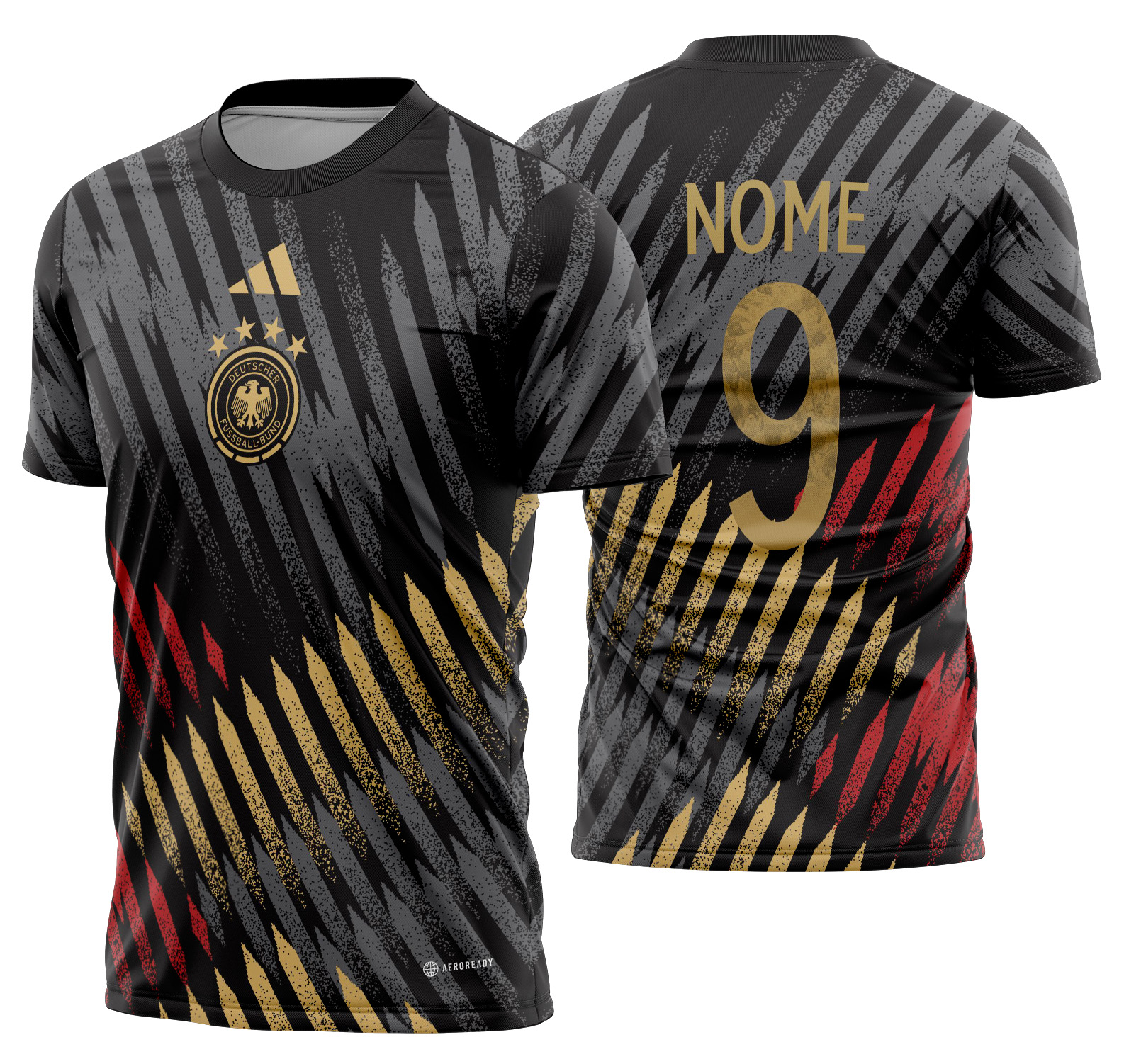Arte vetor camisa Alemanha Pré-Jogo 2022-2023
