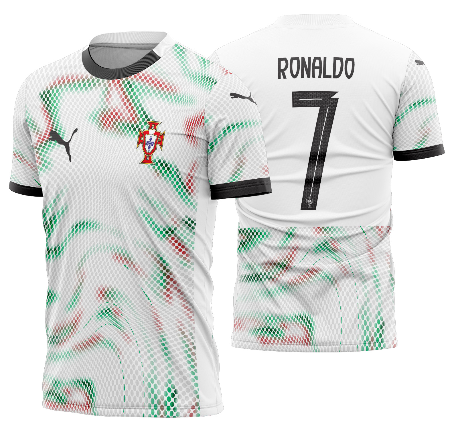Arte vetor camisa Portugal Visita 2025