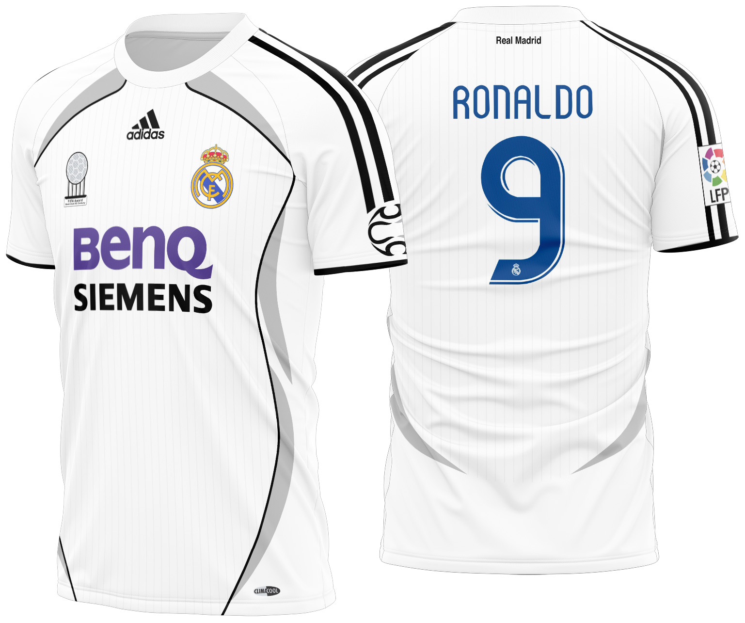Arte vetor camisa Real Madrid Local 2006-2007