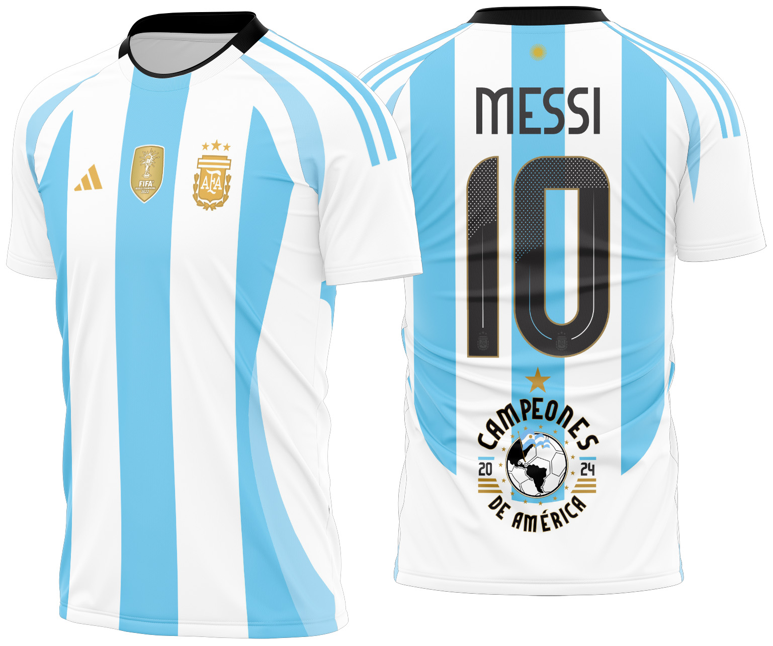 Arte vetor camisa Argentina Campeão 2022