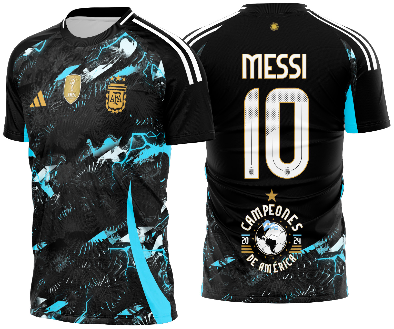 Arte vetor camisa Argentina 2024-25 Campeones Conceito