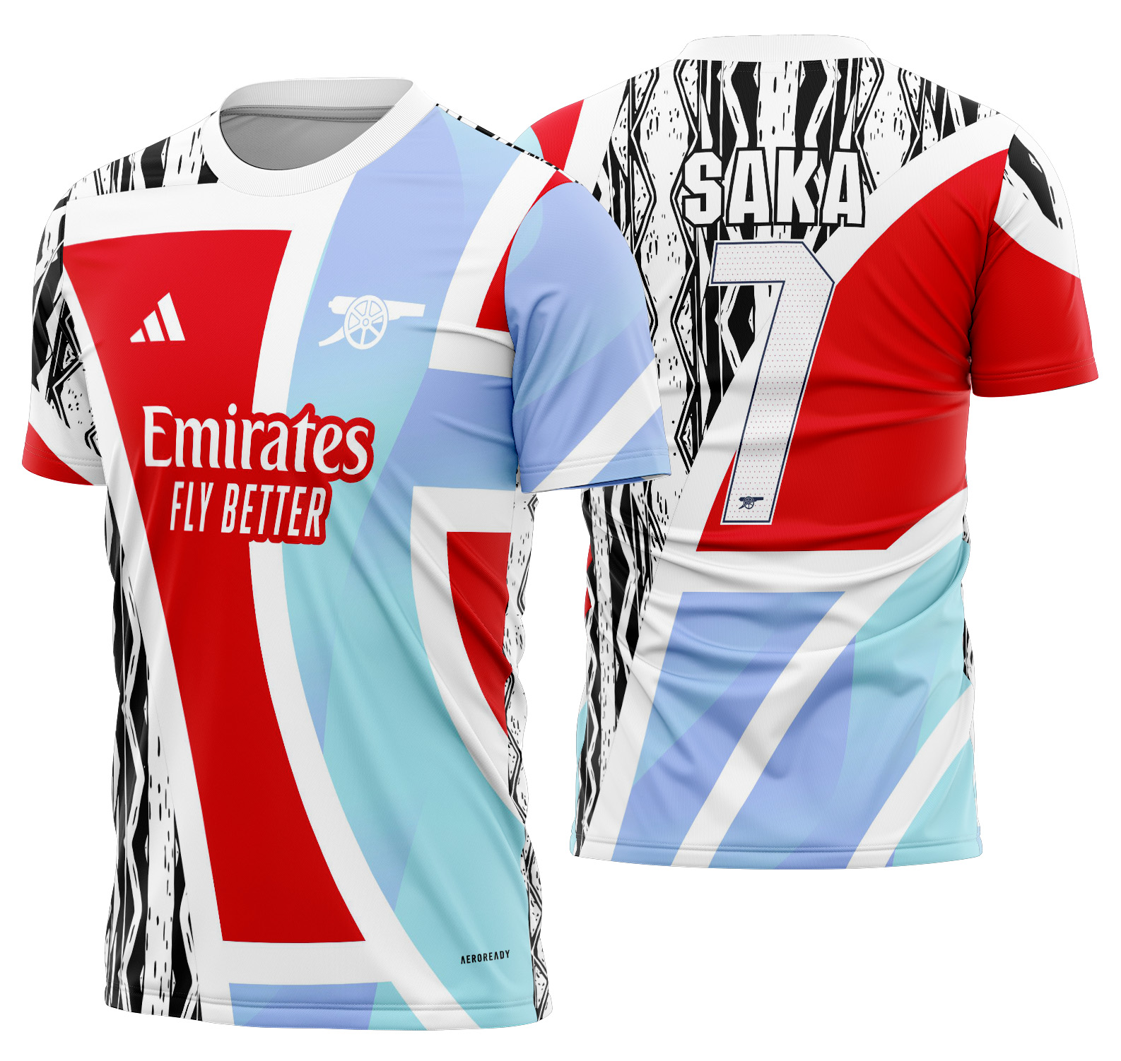 Arte vetor camisa Arsenal Pré-jogo 2024-2025