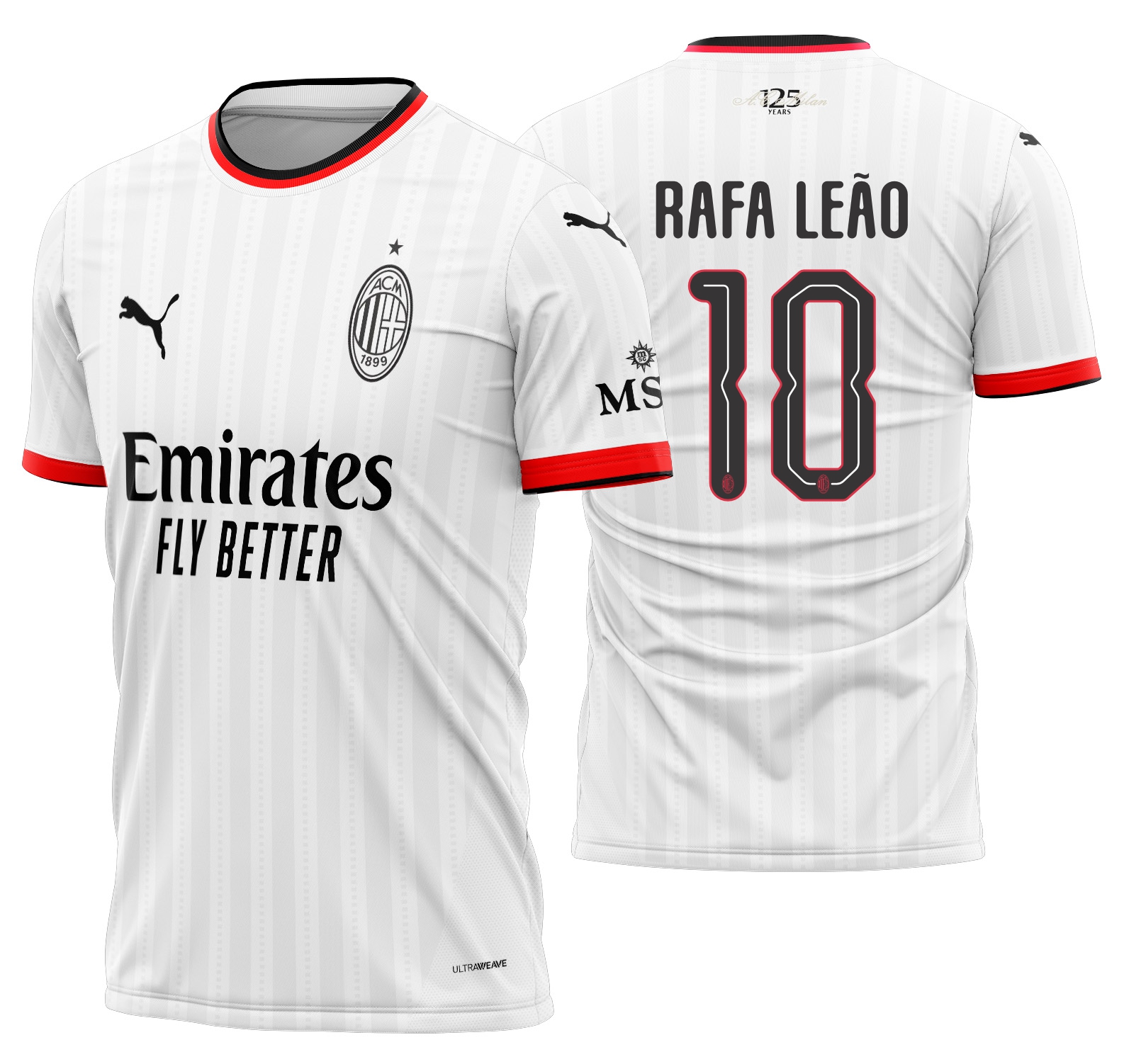 Arte vetor camisa AC Milan Visita 2024-2025