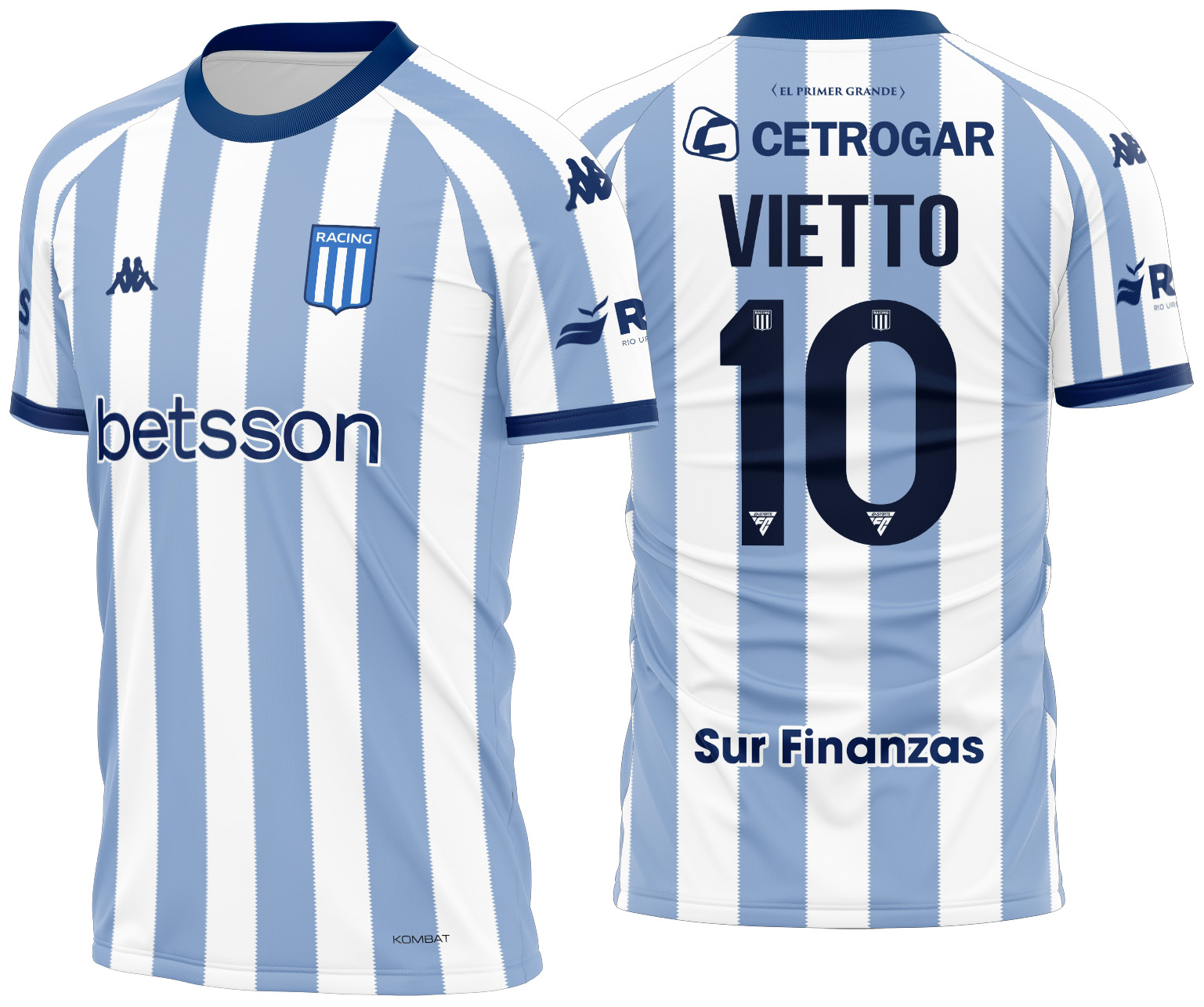 Arte vetor camisa Racing Club Local 2025